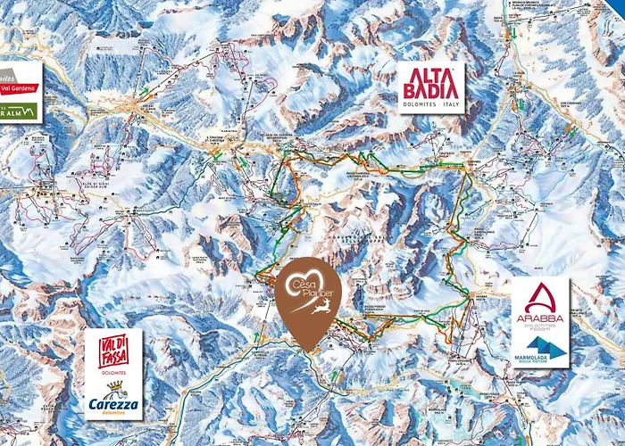 Cesa Planber Mountain View Ski-in Ski-out Bed & Breakfast Canazei